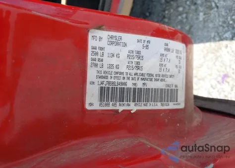 1995 Jeep Cherokee Country from USA, damaged, VIN 1J4FJ78S9SL649006